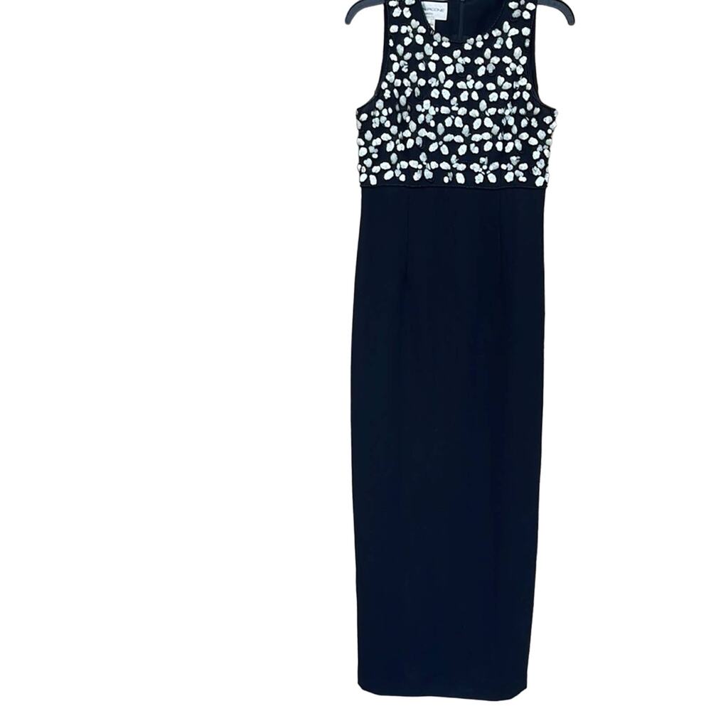 Evan Picone black formal gown dress sleeveless size 6 (34)